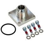 FITTING, DRY SUMP, SQUARE BASE, -10AN MALE, 4-BOLT SQUARE FLANGE