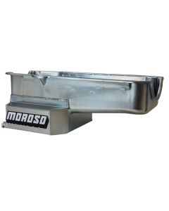 OIL PAN, SBC 80-85  WITH PASSENGER'S SIDE DIP STICK, DART SHP, ROAD RACE BAFFLED, 7.5 IN. DEEP