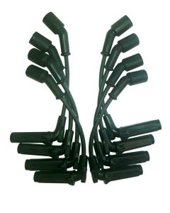 WIRE SET MOROSO ULTRA GM LS 9.75 INCH WIRE UNSLEEVED COIL ON PLUG 90 DEG BOOTS, BLACK WIRE