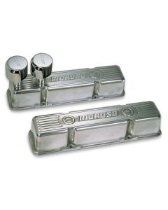 VALVE COVERS, SBC, CAST, 1 VALVE COVER WITH 2 BREATHERS AT FRONT
