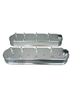 VALVE COVERS, GM LS, FOR COPO BREATHERS IN EACH COVER, WITH COIL PACK MOUNTING, BILLET ALUMINUM