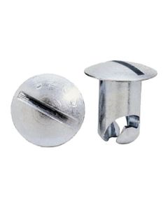 QUICK FASTENER, OVAL, 5/16 IN X .500, STEEL, SILVER