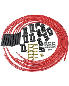 IGNITION WIRE SET, BLUE MAX, UNIVERSAL, RED, STRAIGHT