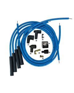 IGNITION WIRE SET, BLUE MAX, UNIVERSAL, BLUE, STRAIGHT
