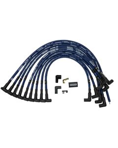 IGNITION WIRE SET, ULTRA 40, SLEEVED, SBC, HEI, 90 DEGREE, BLUE