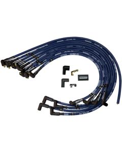 IGNITION WIRE SET, ULTRA 40, SLEEVED, SBC, NON-HEI, 90 DEGREE, BLUE