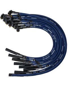 IGNITION WIRE SET, ULTRA 40, SLEEVED, BBC NON-HEI, STRAIGHT, BLUE