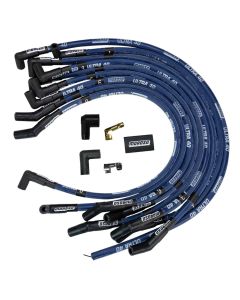 IGNITION WIRE SET, ULTRA 40, SLEEVED, FORD 302 HEI, 135 DEGREE, BLUE