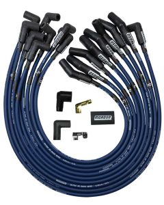 IGNITION WIRE SET, ULTRA 40, UNSLEEVED, FORD 351W, HEI, BLUE