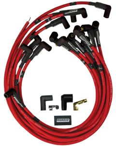 IGNITION WIRE SET, ULTRA 40, UNSLEEVED, BBC, NON-HEI, RED