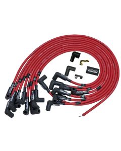 IGNITION WIRE SET, ULTRA 40, UNSLEEVED, BBC, HEI, CRAB CAP, RED