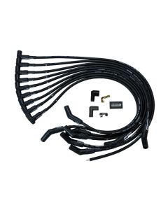 IGNITION WIRE SET, ULTRA 40, UNSLEEVED, FORD 351W, HEI, BLACK