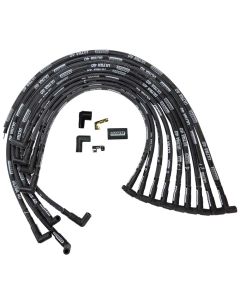IGNITION WIRE SET, ULTRA 40, SLEEVED, SBC, HEI, 90 DEGREE, BLACK