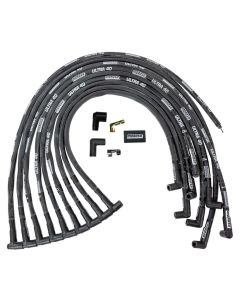IGNITION WIRE SET, ULTRA 40, SLEEVED, BBC HEI, 90 DEGREE, BLACK