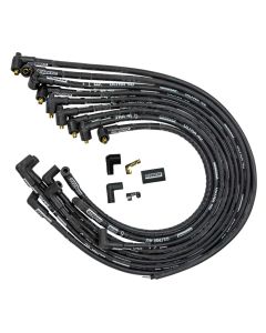 IGNITION WIRE SET, ULTRA 40, SLEEVED, SBC, NON-HEI, 90 DEGREE, BLACK