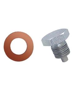 DRAIN PLUG, CLEAR ZINC, WITH COPPER WASHER