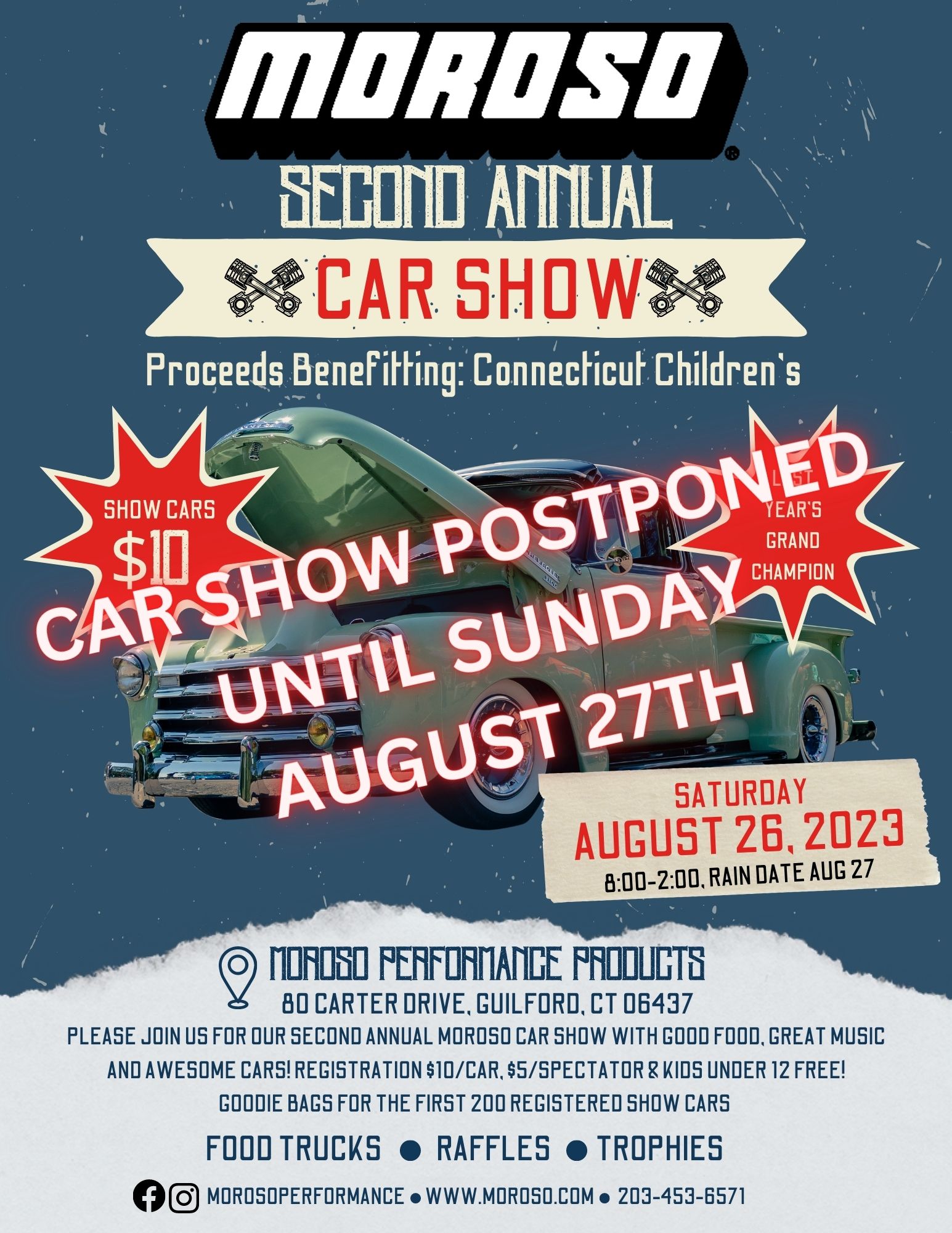 Moroso Performance Second Annual Car Show - Benefiting Connecticut Children's!