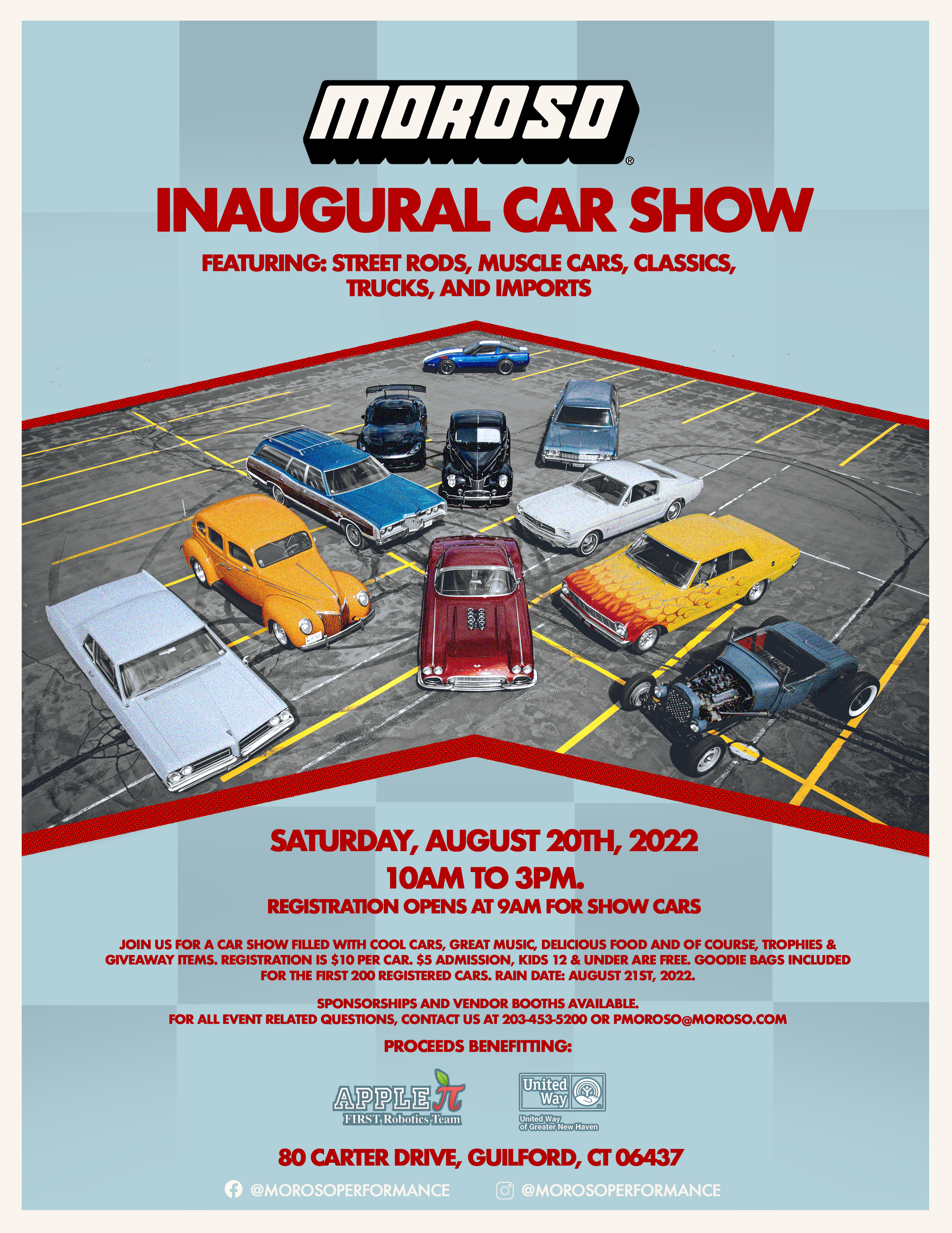 Moroso Inaugural Car Show! August 20th, 2022