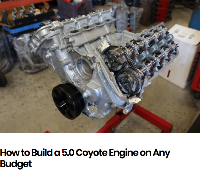 Moto IQ: How to Build a 5.0 Coyote Engine on any Budget