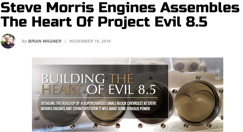 Steve Morris Engines assembles the heart of Project Evil 8.5