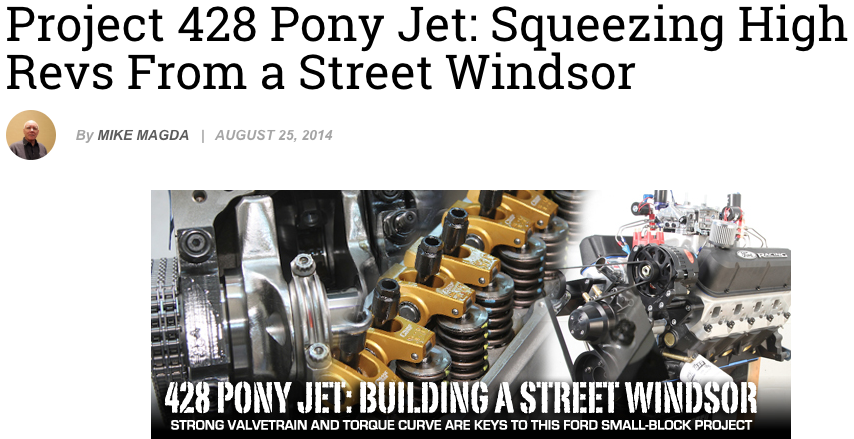 Project 428 Pony Jet: squeezing high revs from a street windsor