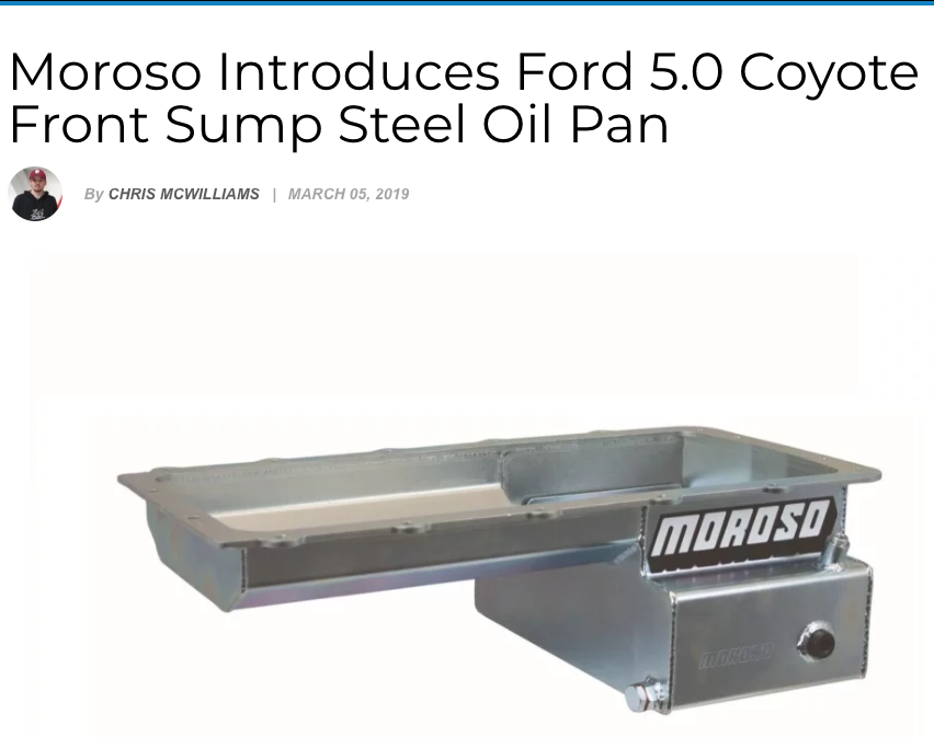 Ford NXT: Featured Article! Ford Coyote 5.0 Front Sump Steel Oil Pan