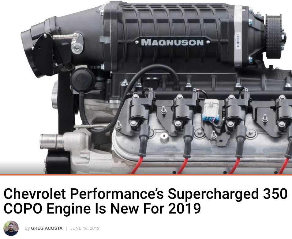 Street Muscle: Chevrolet Performance’s Supercharged 350 COPO Engine