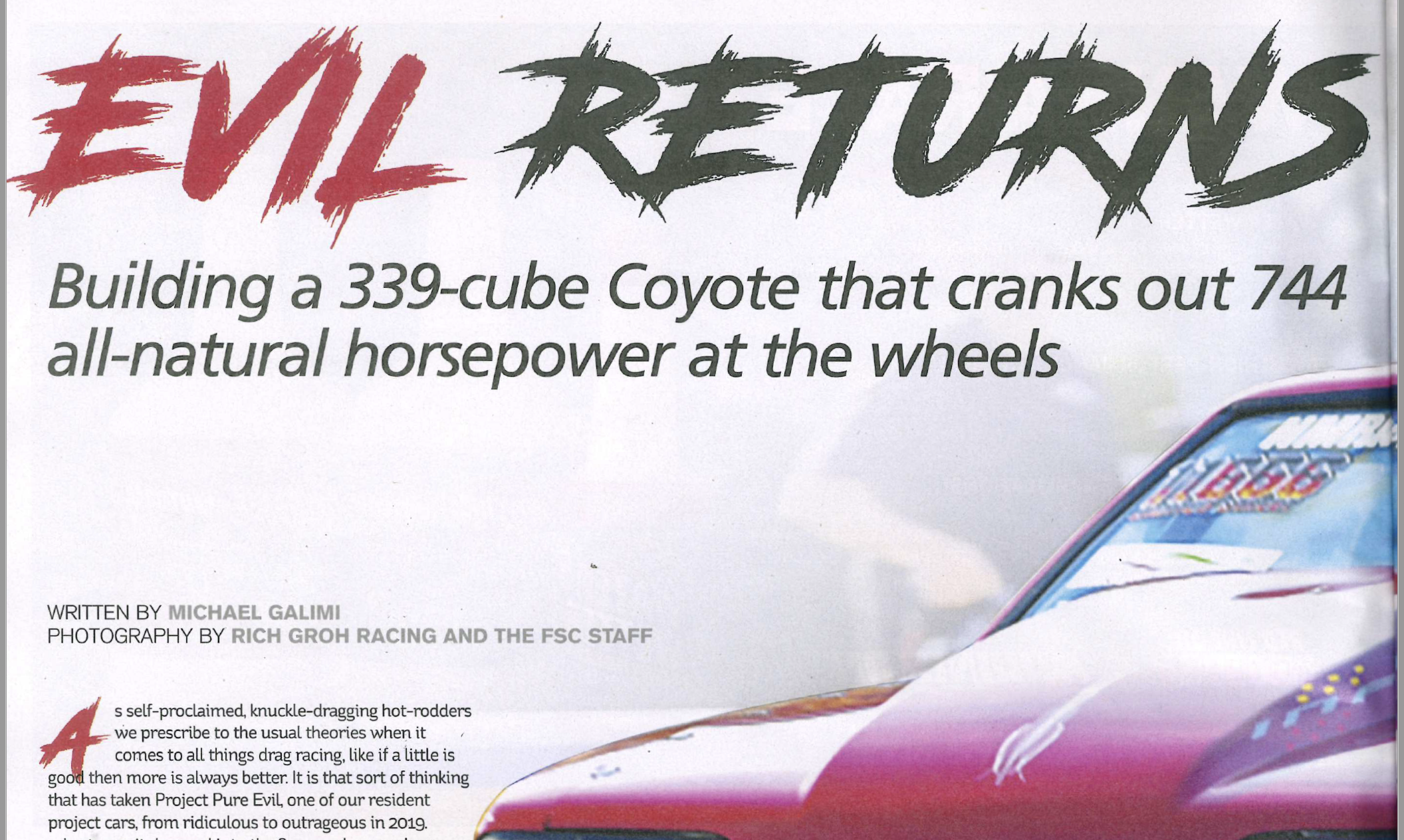 Fastest Street Car Magazine:"Evil Returns"